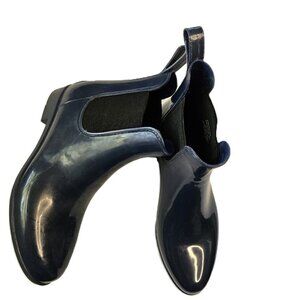 Bass Navy Blue Chic Casual Y2K Women's Rubber Ankle Rain Boots Size 9M